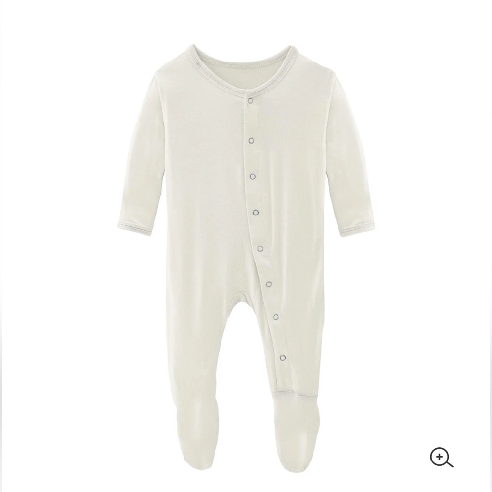 Kickee pants Footie basic with Snaps in Natural‎